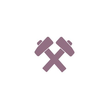 Balyozlar, vektör çizim minimalist simgesi