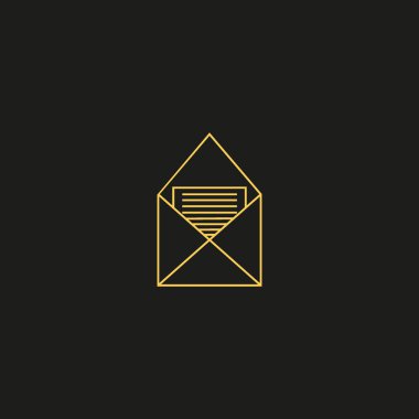 mektup zarfının minimalist vektör simgesi
