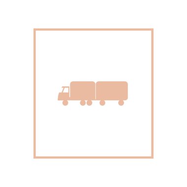 Büyük teslimat kamyonu vektör çizim