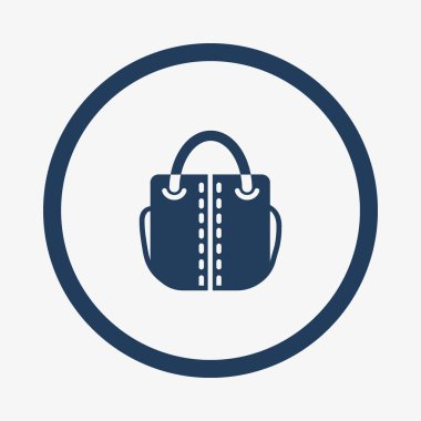 kadın el çantası düz simgesi 