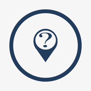 soru işareti basit simge vektör çizim