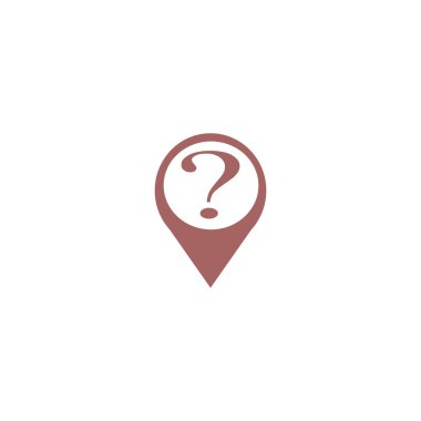 soru işareti basit simge vektör çizim