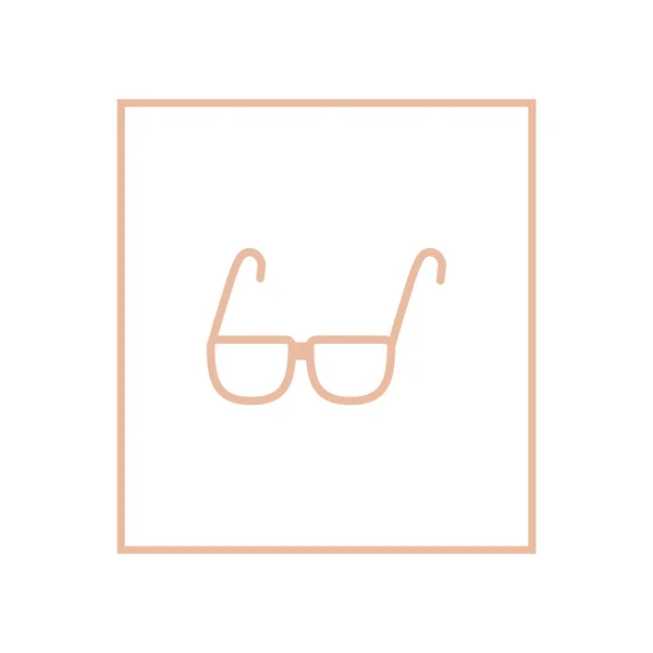 Eyeglasses Flat Icon Vector Illustration — Stock Vector