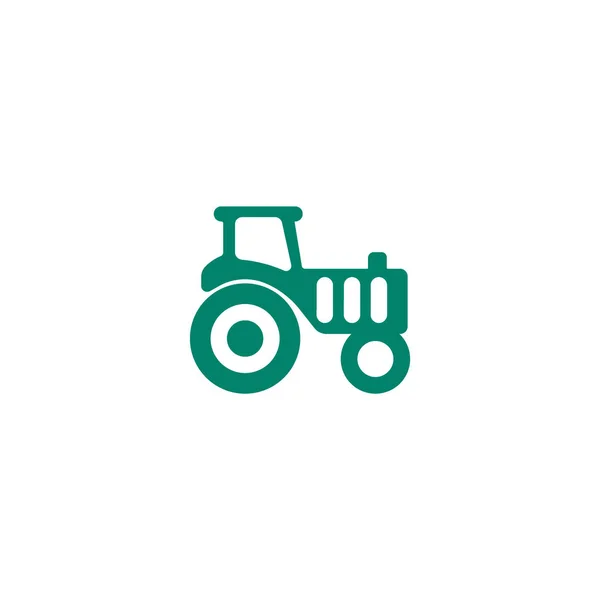 Tractor Platte Pictogram Vector Illustratie — Stockvector