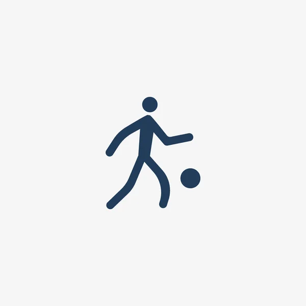 Jugador Fútbol Plano Icono — Vector de stock