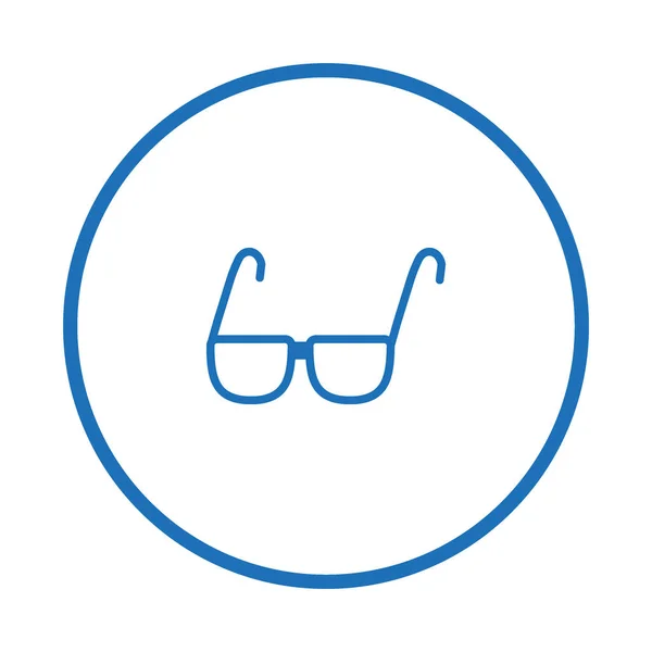 Eyeglasses Flat Icon Vector Illustration — Stock Vector