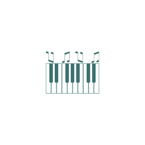 Synthesizer Flat Icon Vektor Illustration Musikinstrumentenkonzept — Stockvektor