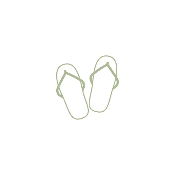 Minimalistisk Ikonen Flip Flops Vektorillustration — Stock vektor