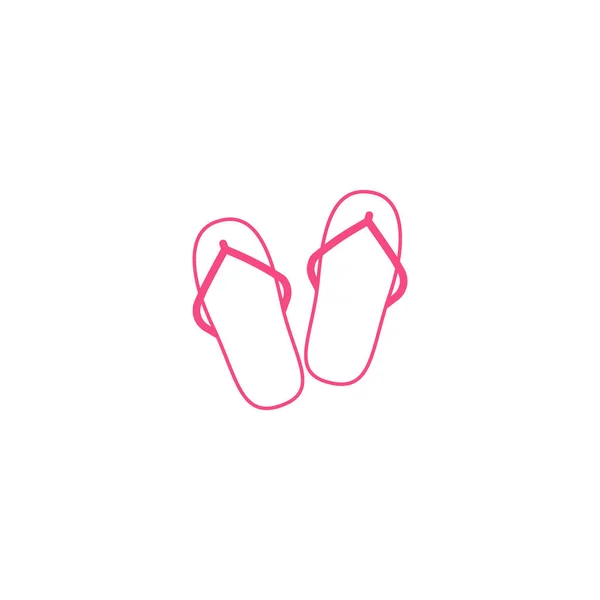 Icono Minimalista Chanclas Ilustración Vectorial — Archivo Imágenes Vectoriales