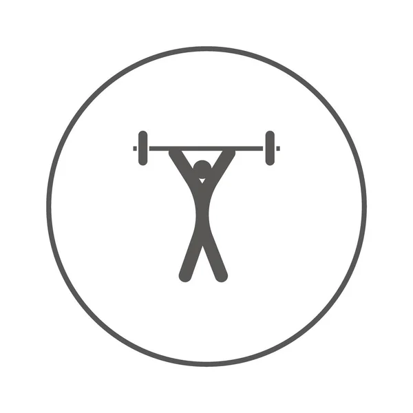 Gewichtheben Flaches Symbol Vektorillustration — Stockvektor