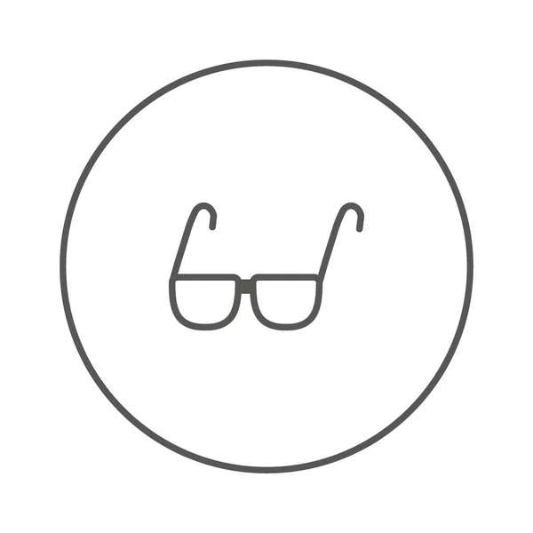 Óculos Ícone Plano Vetor Ilustração —  Vetores de Stock