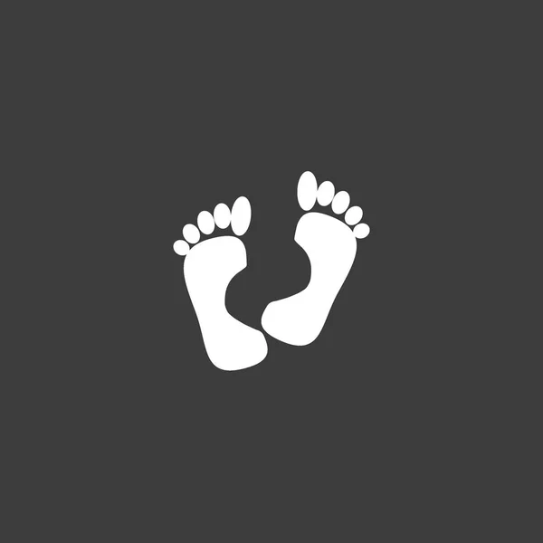 Human Footprints Vector Illustration — Stock Vector