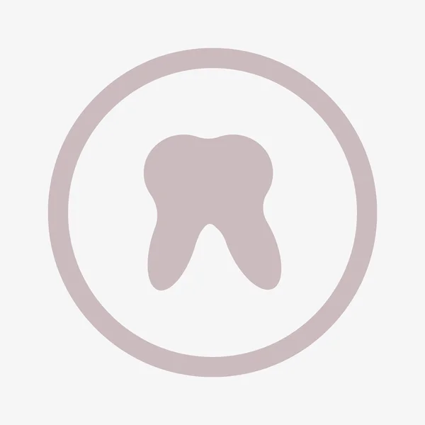 Ícone Plano Dente Humano Vetor Ilustração — Vetor de Stock