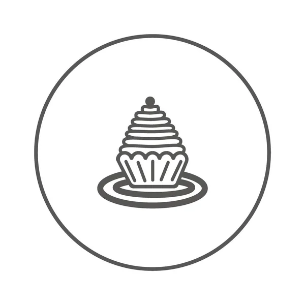 Chutný Kousek Dortu Logo Šablona — Stockový vektor