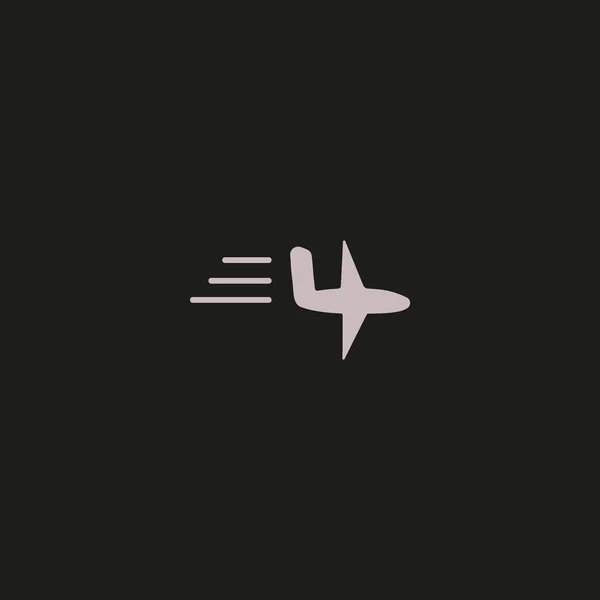 Vorlage Für Das Orientalische Flugzeug Logo — Stockvektor