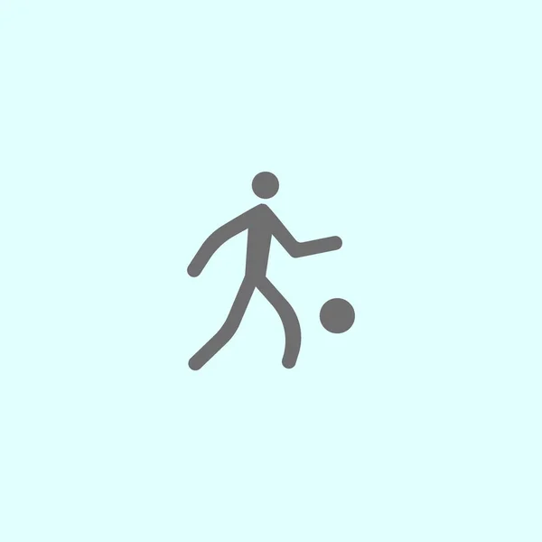 Silhouette Coureur Homme Avec Balle Icône Simple — Image vectorielle