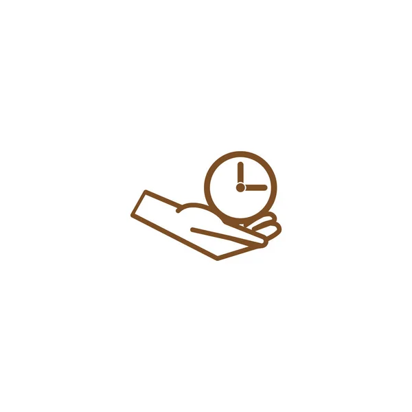 Hand Holding Clock Minimalistic Vector Icon — Stock Vector