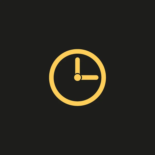 Uhr Vektor Minimalistisches Web Symbol — Stockvektor