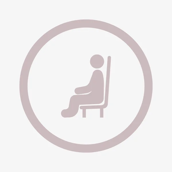 Мужской Аватар Сидящий Стуле Плоская Икона Вектор Иллюстрация — стоковый вектор