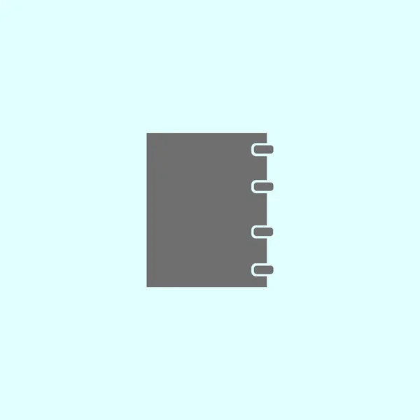 Notebook Platte Icoon Vector Illustratie — Stockvector