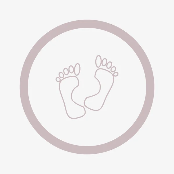 Human Footprints Vector Illustration — Stock Vector