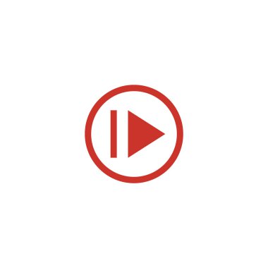 İleri medya adım düğmesinin, vektör, illüstrasyon