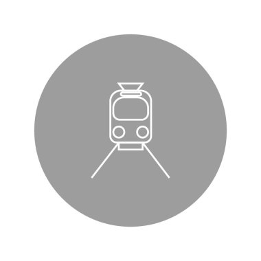 simge lokomotif tren yolu, tren vektör çizim üzerinde 