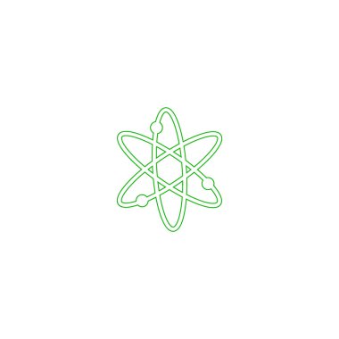 Moleküler bileşik düz simgesi, vektör, illüstrasyon