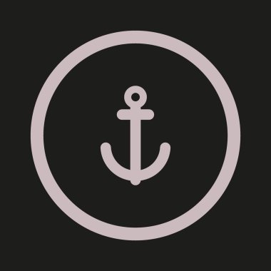 Çapa düzlüğü simgesi, vektör illüstrasyonu