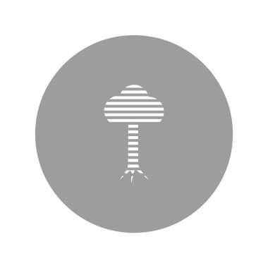 ağaç düz simgesi, vektör, illüstrasyon