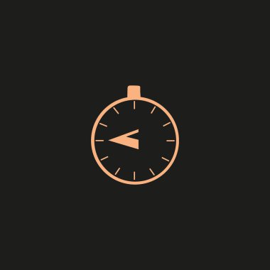 Kronometre web simgesi, minimalist vektör çizim