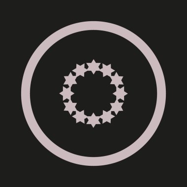 bir daire simgesi, vektör çizim yıldızlarda 