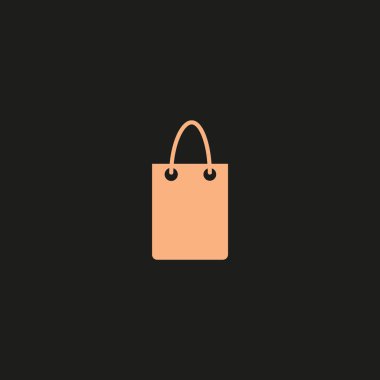minimalist vektör simgesi alışveriş çantası