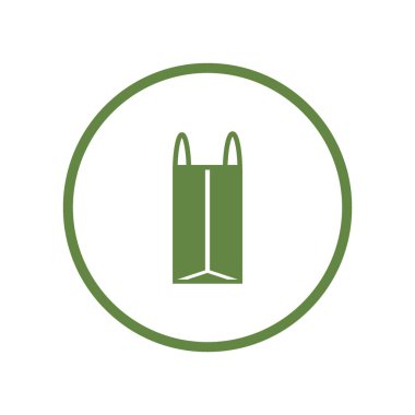 minimalist vektör simgesi alışveriş çantası