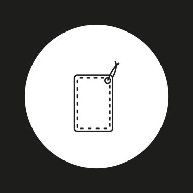 asmak etiketi düz simgesi, vektör çizim 