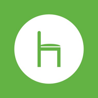 bar tabure düz stil ikonu, illüstrasyon vektör  