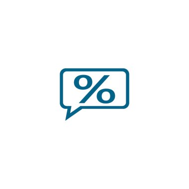 Konsept alışveriş yüzde simgesi