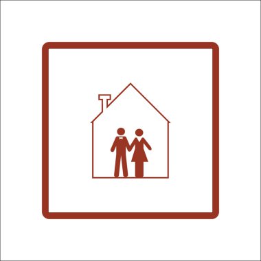 adam ve kadın ayakta birlikte vektör simgesi