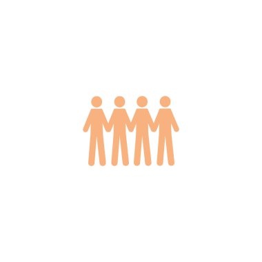 İşadamları düz simgesi, vektör çizim