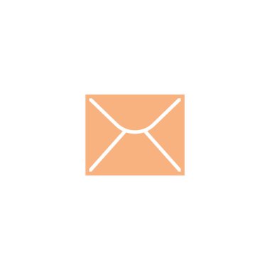 mektup zarfının minimalist vektör simgesi