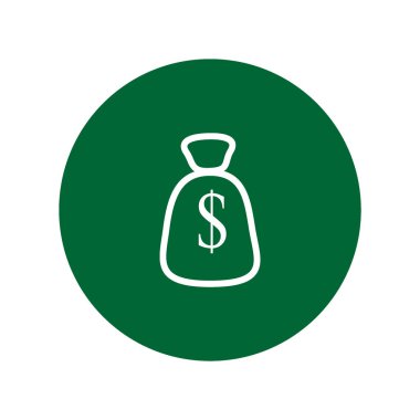 para çantası düz simgesi, iş kavramı