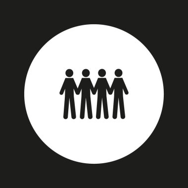 İşadamları düz simgesi, vektör çizim