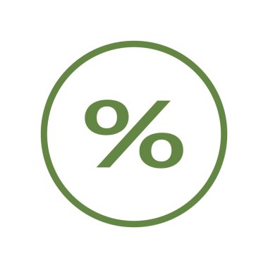 Konsept alışveriş yüzde simgesi