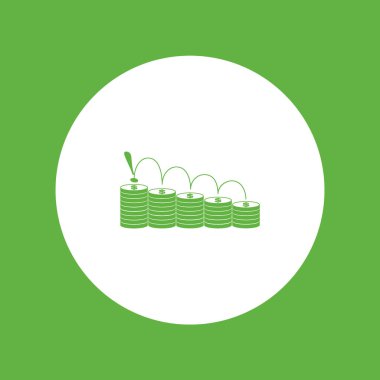 minimalist vektör çizim sikke yığını ile