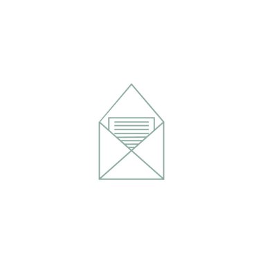 mektup zarfının minimalist vektör simgesi