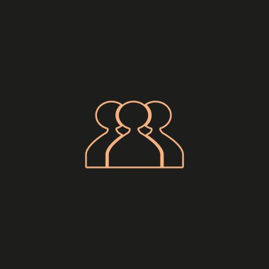 ekip çalışması düz simgesi, vektör çizim  