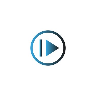 İleri medya adım düğmesinin, vektör, illüstrasyon