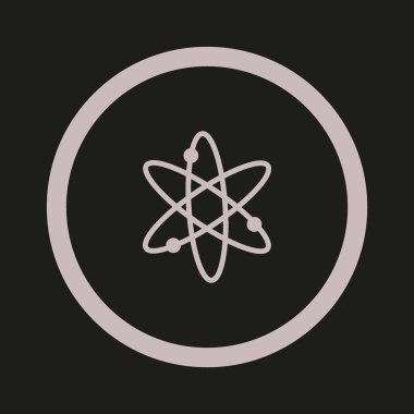 Moleküler bileşik düz simgesi, vektör, illüstrasyon