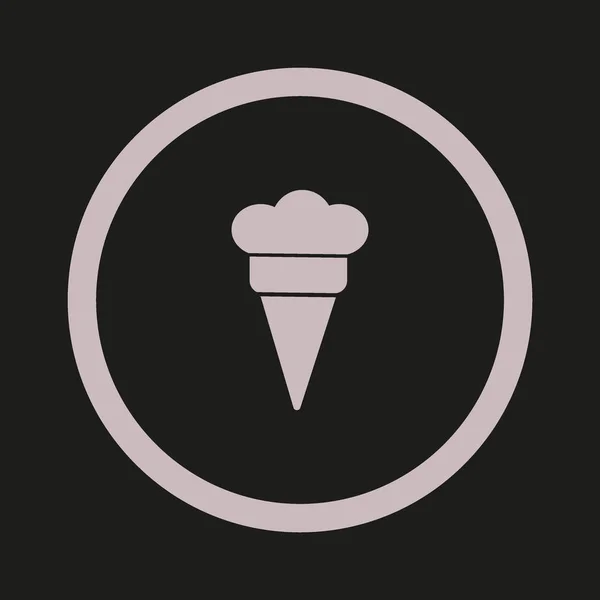 Minimalistic Icon Ice Cream Vector Illustration — Stock Vector