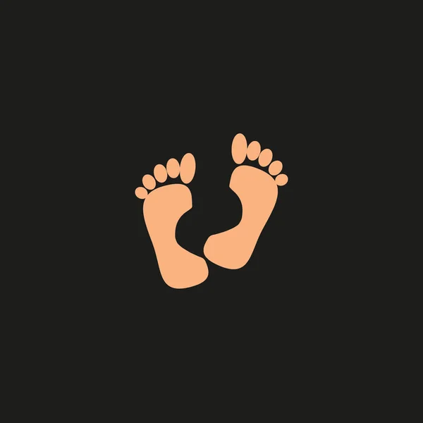 Vektorillustration Menschlicher Fußabdrücke — Stockvektor